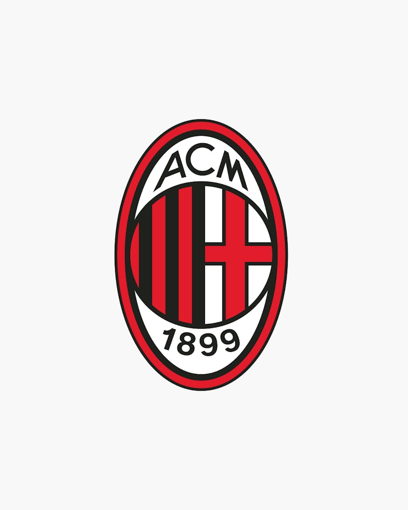 Red and Black AC Milan Football Club Logo with 1899