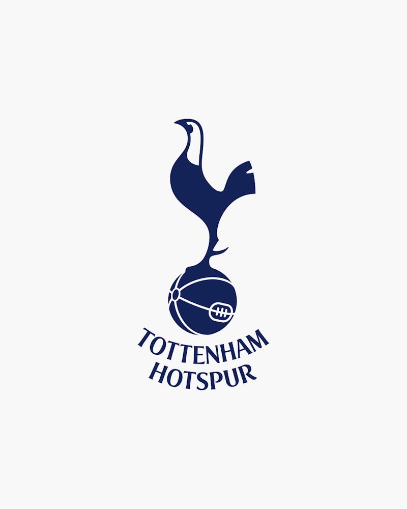 Tottenham Hotspur logo featuring a cockerel standing on a football, with the text "Tottenham Hotspur" beneath it.